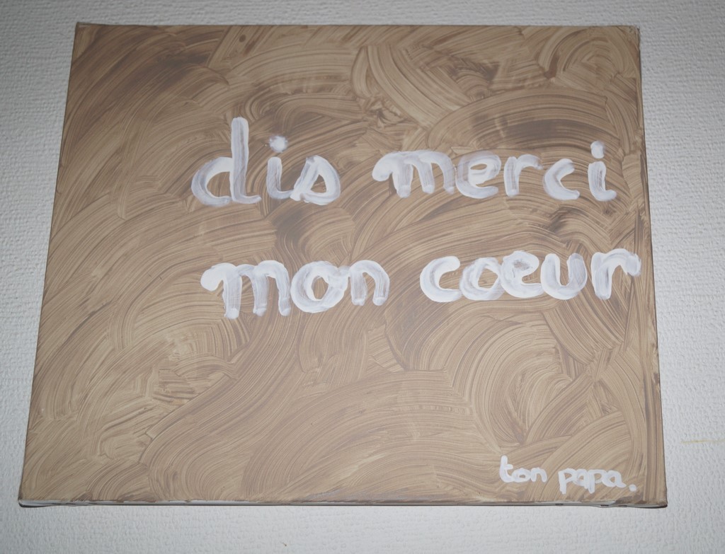 tableau dis merci mon coeur